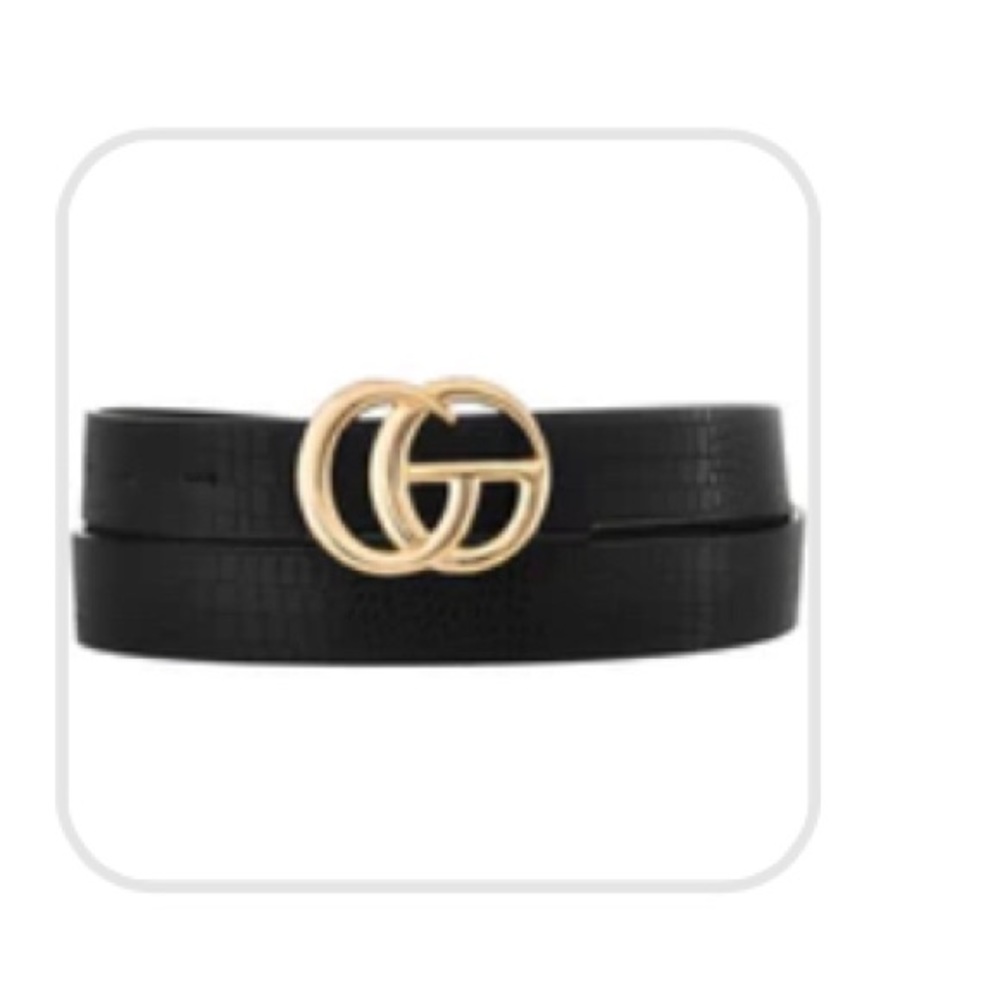 Black 43” Belt with Gold Emblem